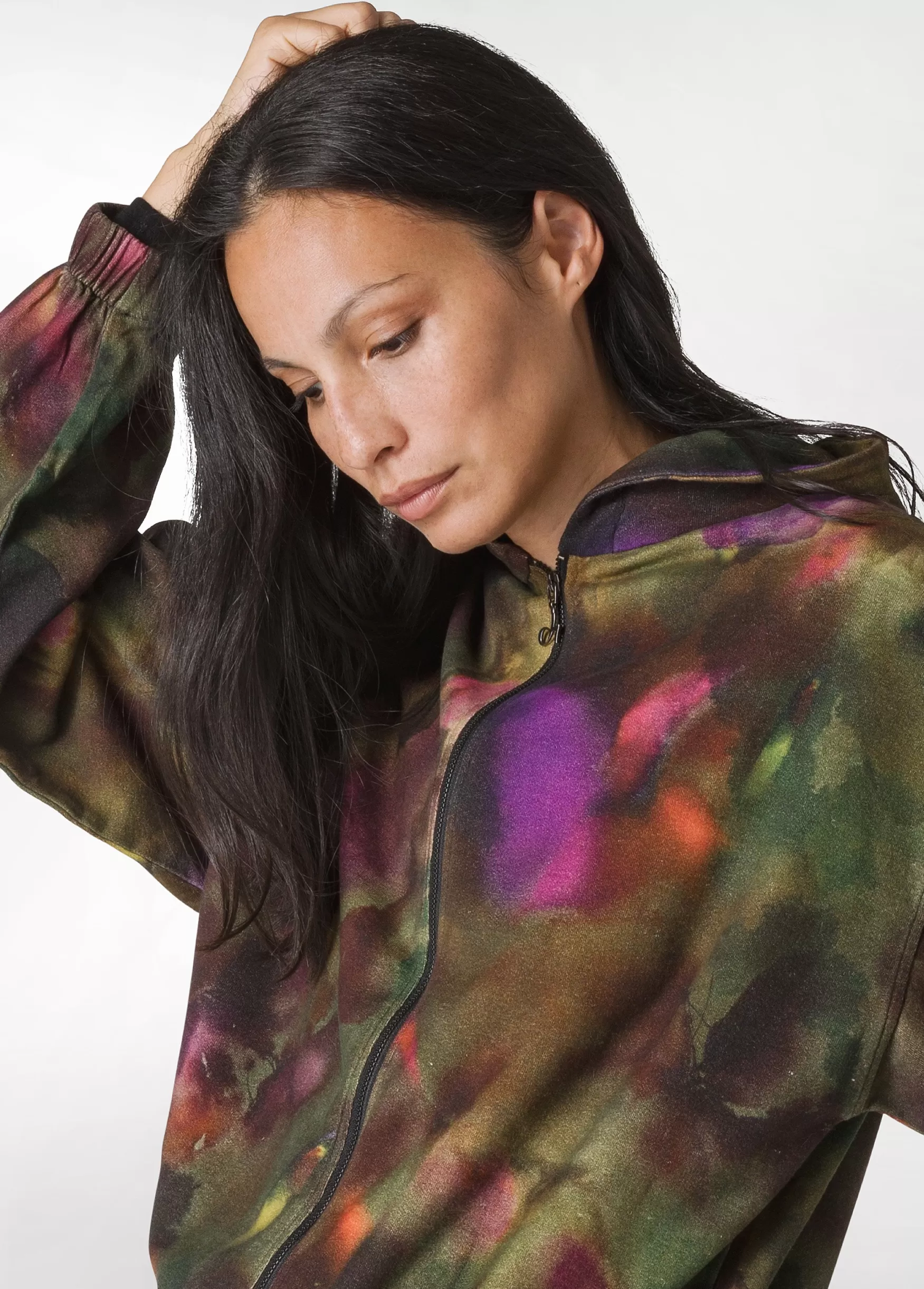 Flash Sale DEHA Allover Puff Full Zip Hoodie Multicolor Camuflower
