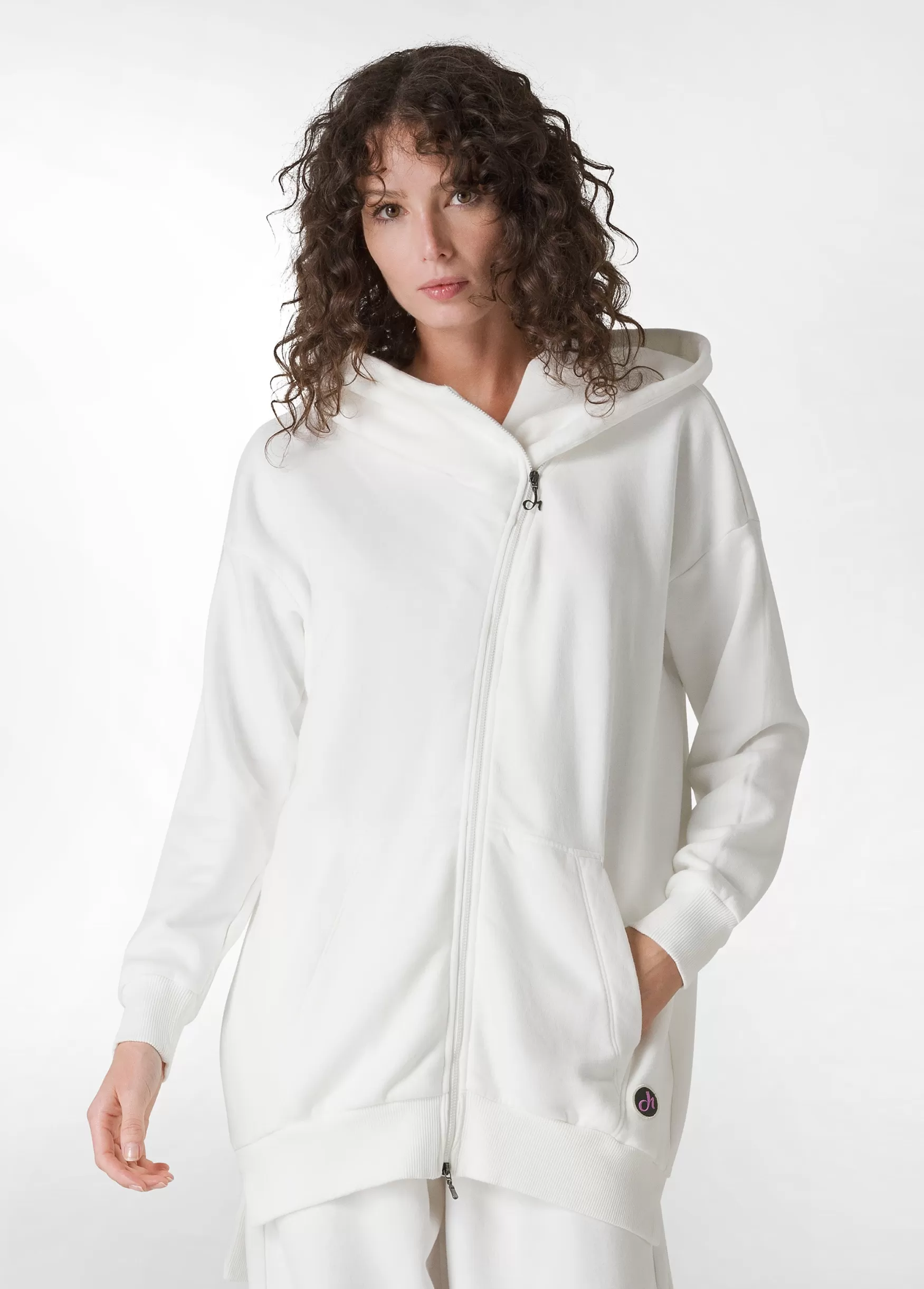 Flash Sale DEHA Comfort Oversize Full Zip Hoodie White Milk White