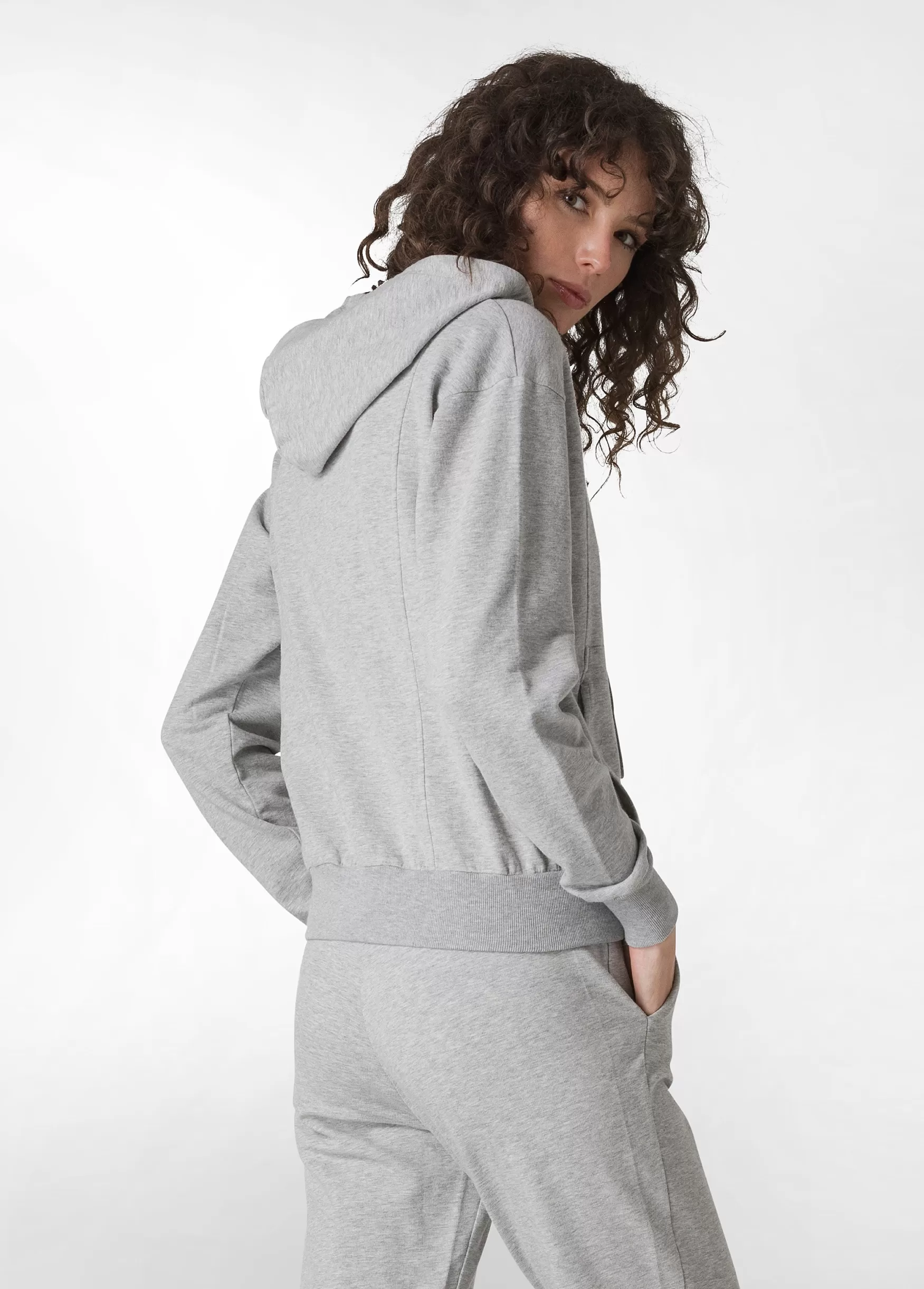Cheap DEHA Core Full Zip Hoodie Grey Grey Melange