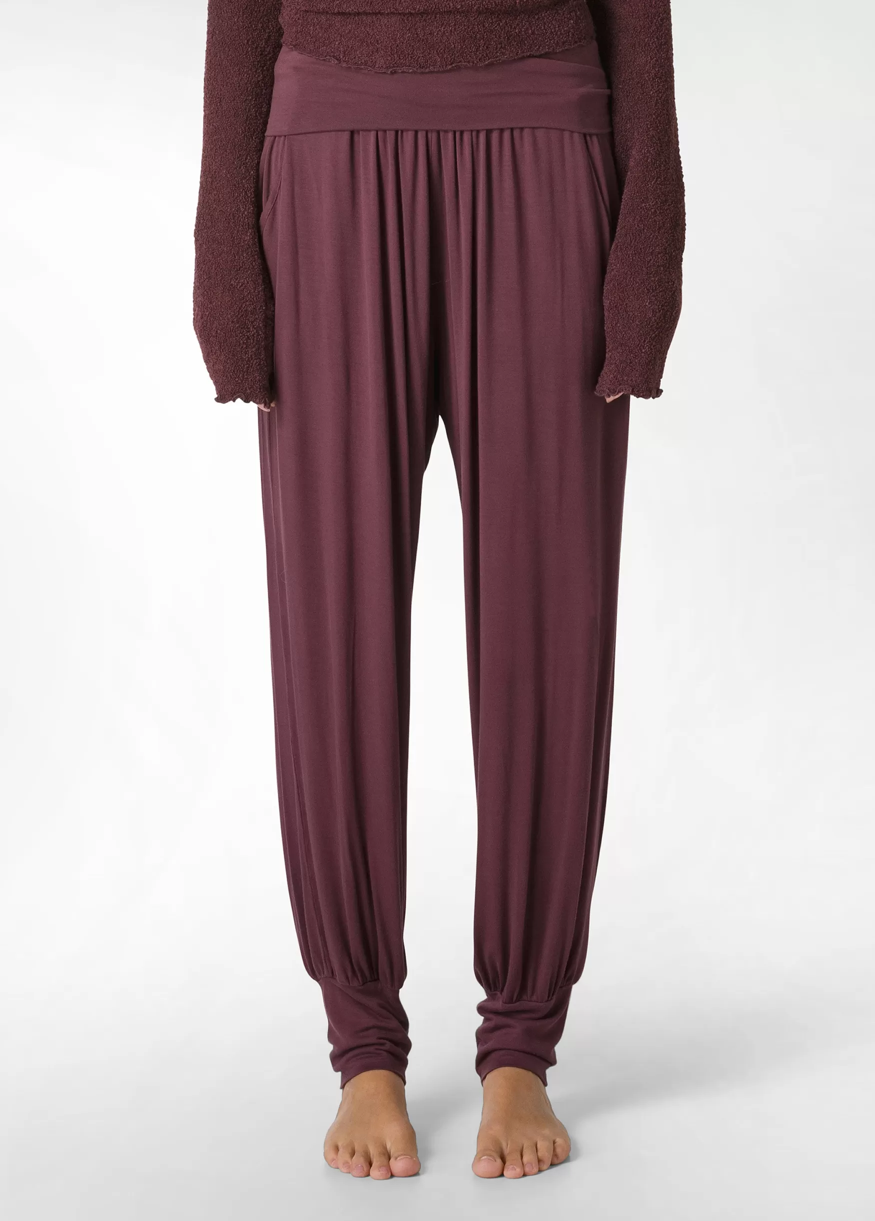 Cheap DEHA Harem Viscose Pants Red Tibetan Red