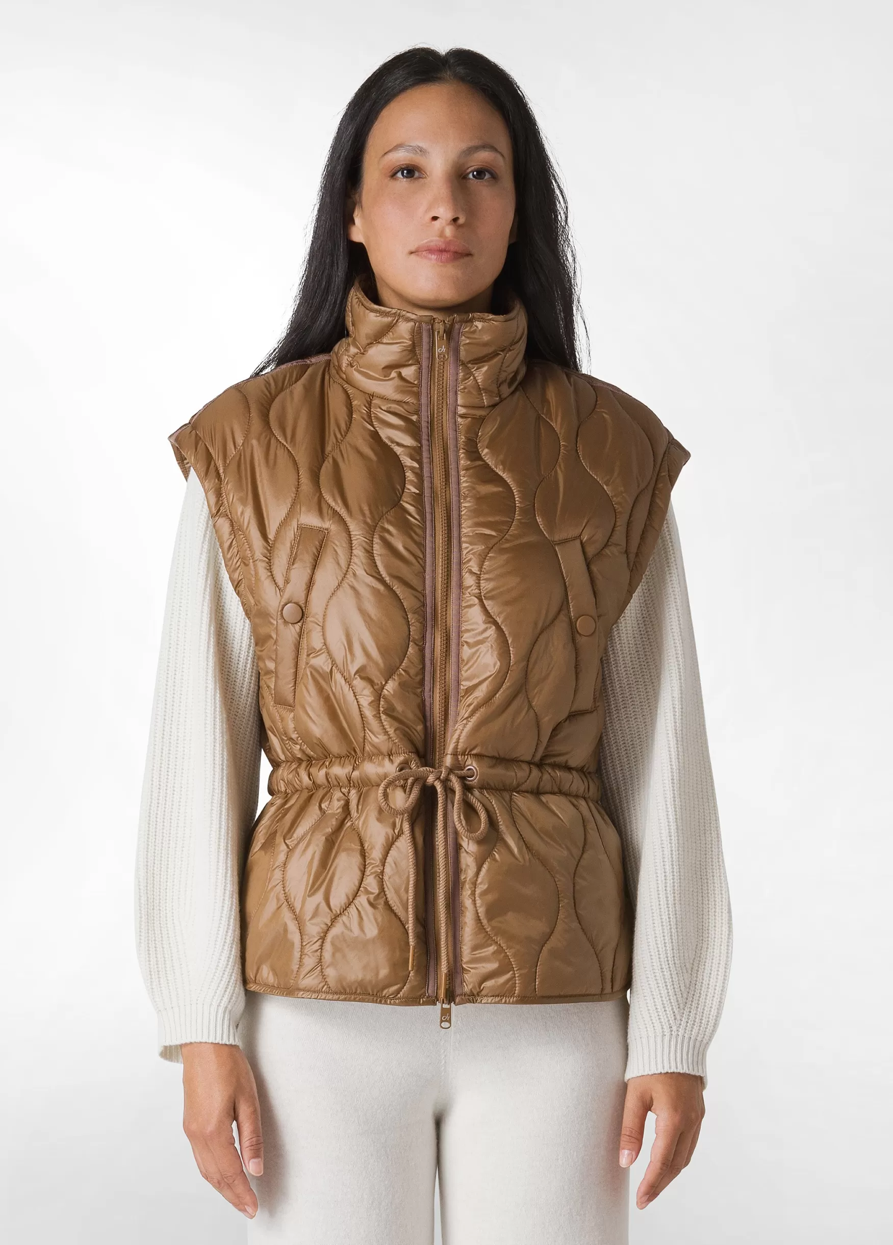 Outlet DEHA Padded Vest Brown Biscuit Brown