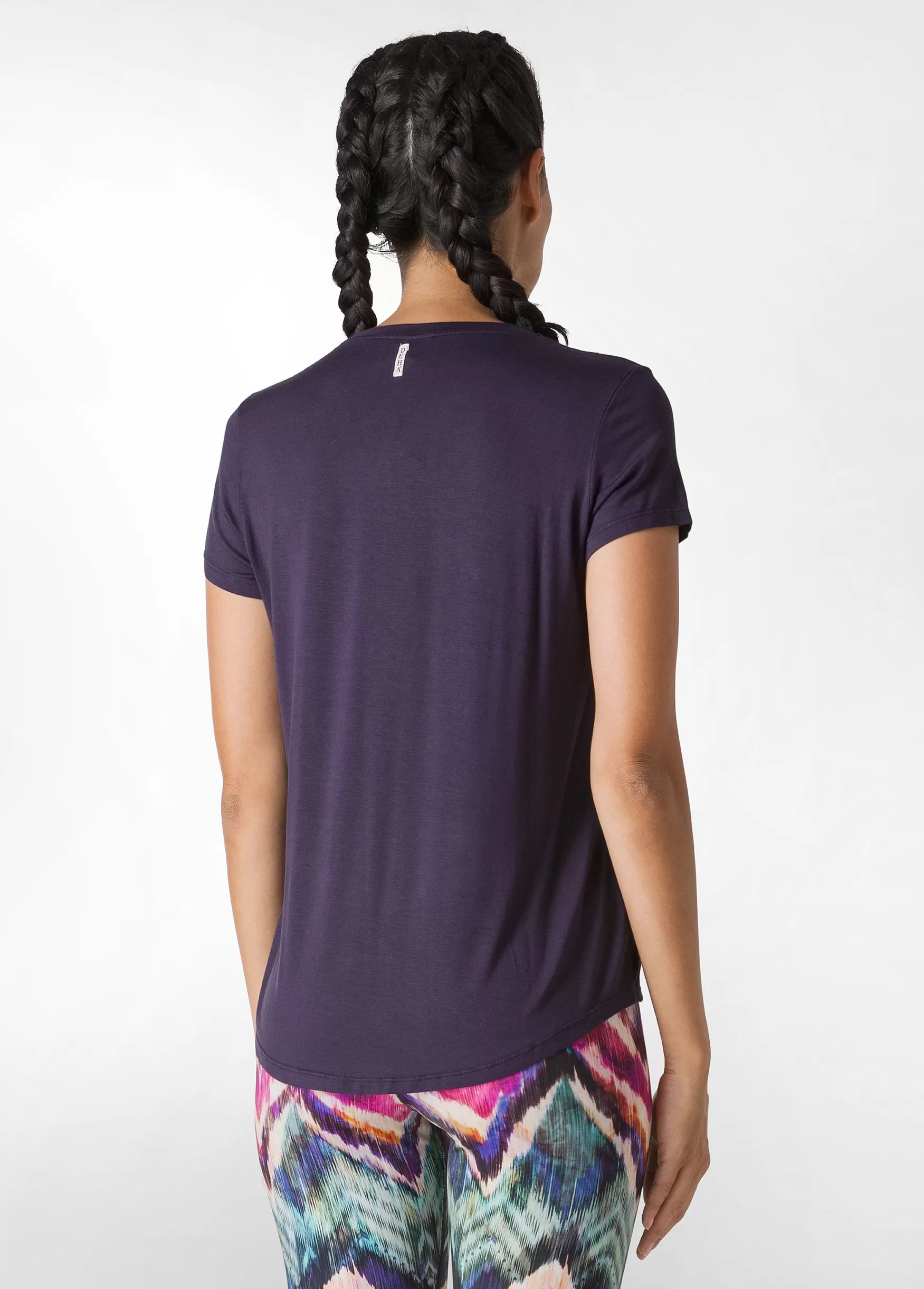 Shop DEHA Yoga Light Viscose T-Shirt Purple Aubergine Violet